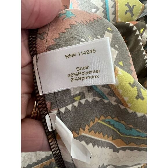 Boston Proper Desert Diamond Faux Wrap SW Sarong Mini Skirt Size 6 - Picture 5 of 9